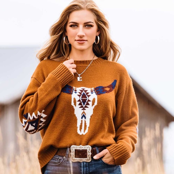 Wrangler Sweaters - Wrangler Retro Knit Steerhead Pullover Western Sweater Size XXL